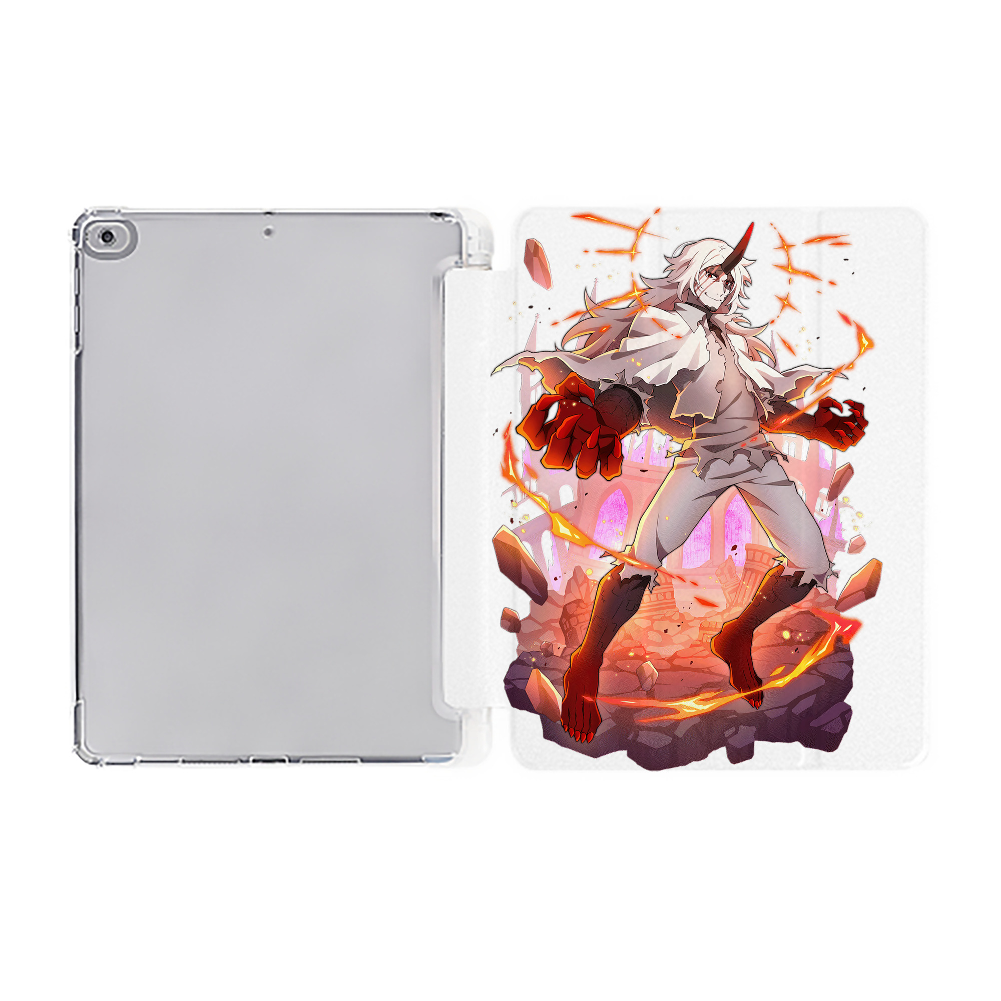 （画像用） 文豪ストレイドッグス Bungo Stray Dogs IPad ケース ペン収納付き 三つ折りスタンド PUレザー×シリコン 対応機種9.5/10.5/10.9インチ